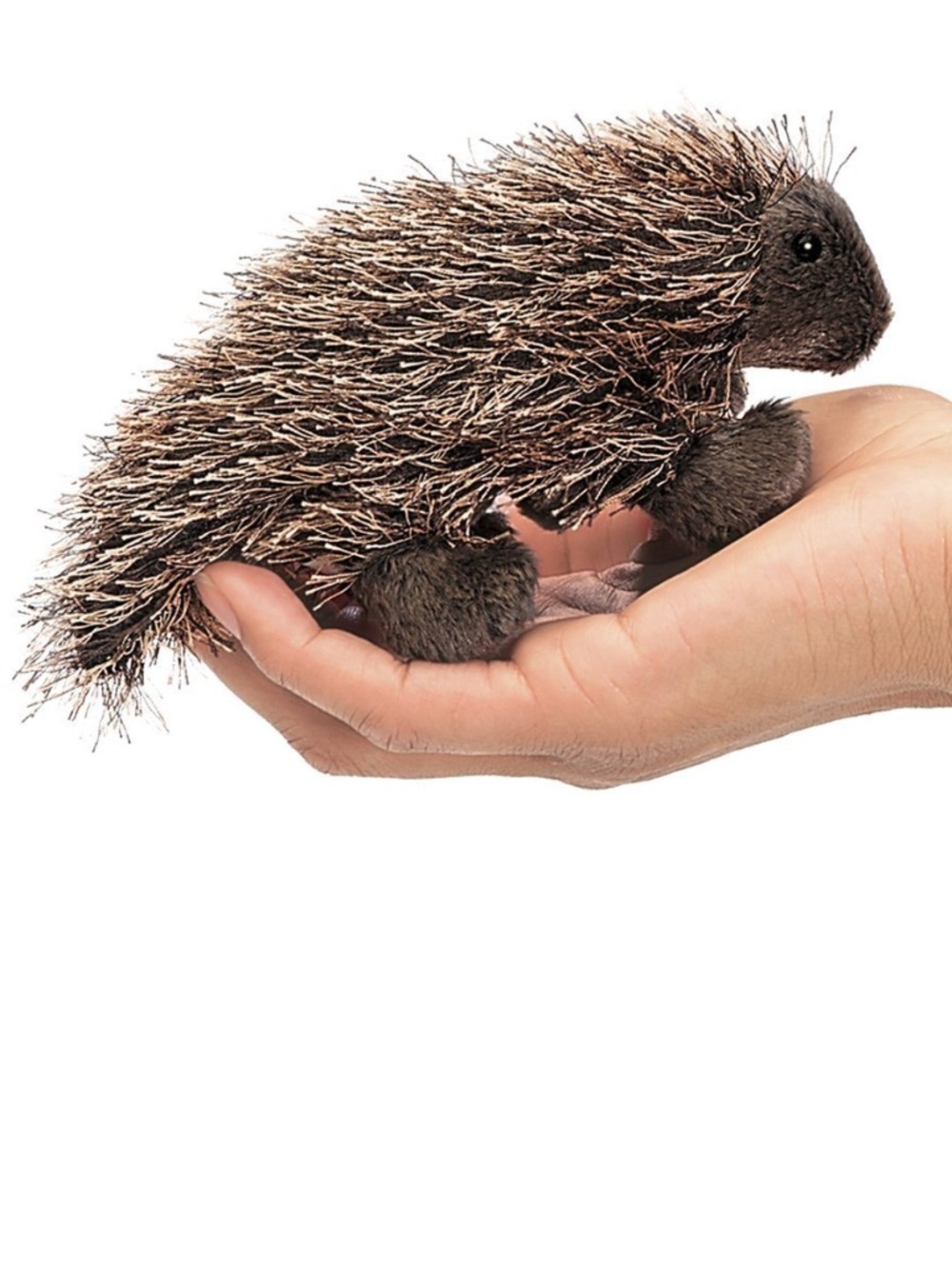 NEW Folkmanis Mini Porcupine Finger Puppet Plush 8” Realistic Woodland Animal